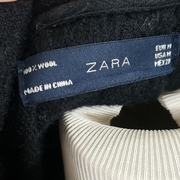 𝅺ZARA double breasted 100% wool pea coat - Picture 8 of 10